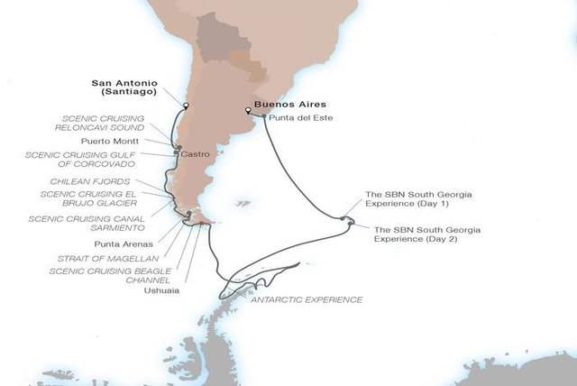 Seabourn Map 19 Dec 2019